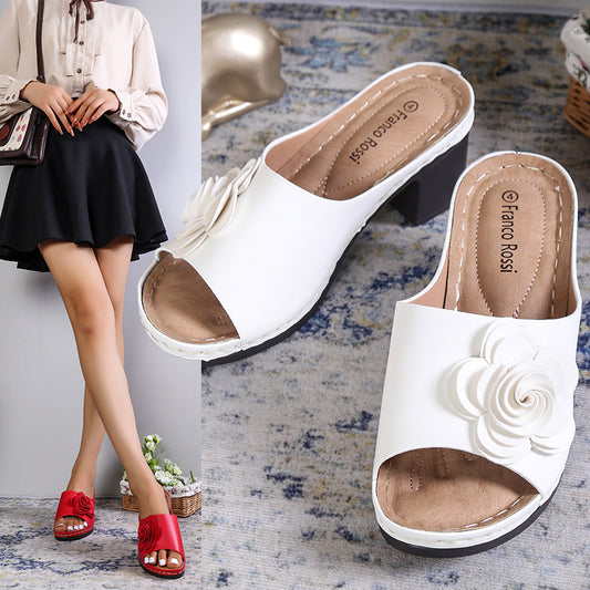 Sandales confortables pour femmes avec design de fleurs Chic und Stil
