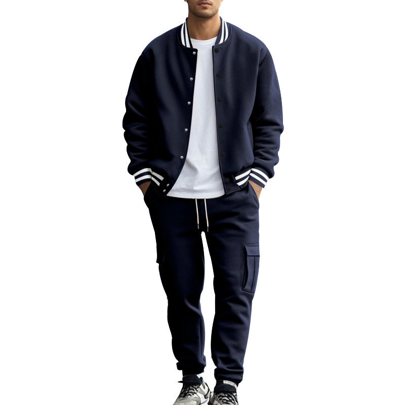 Veste bomber sportive pour hommes et pantalon de training cargo Chic und Stil