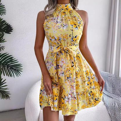 Dames Robe à lacets florale Chic und Stil