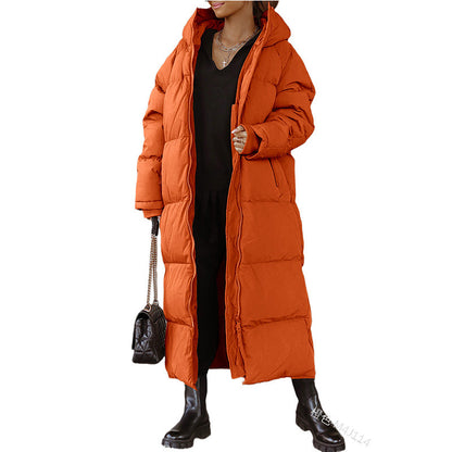 Ladies long winter quilted jacket Chic und Stil