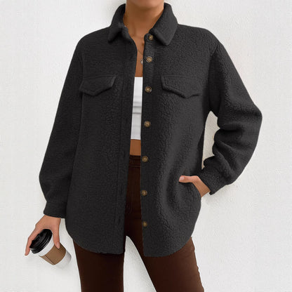 Dames Fleece-Hemdjacke Chic und Stil