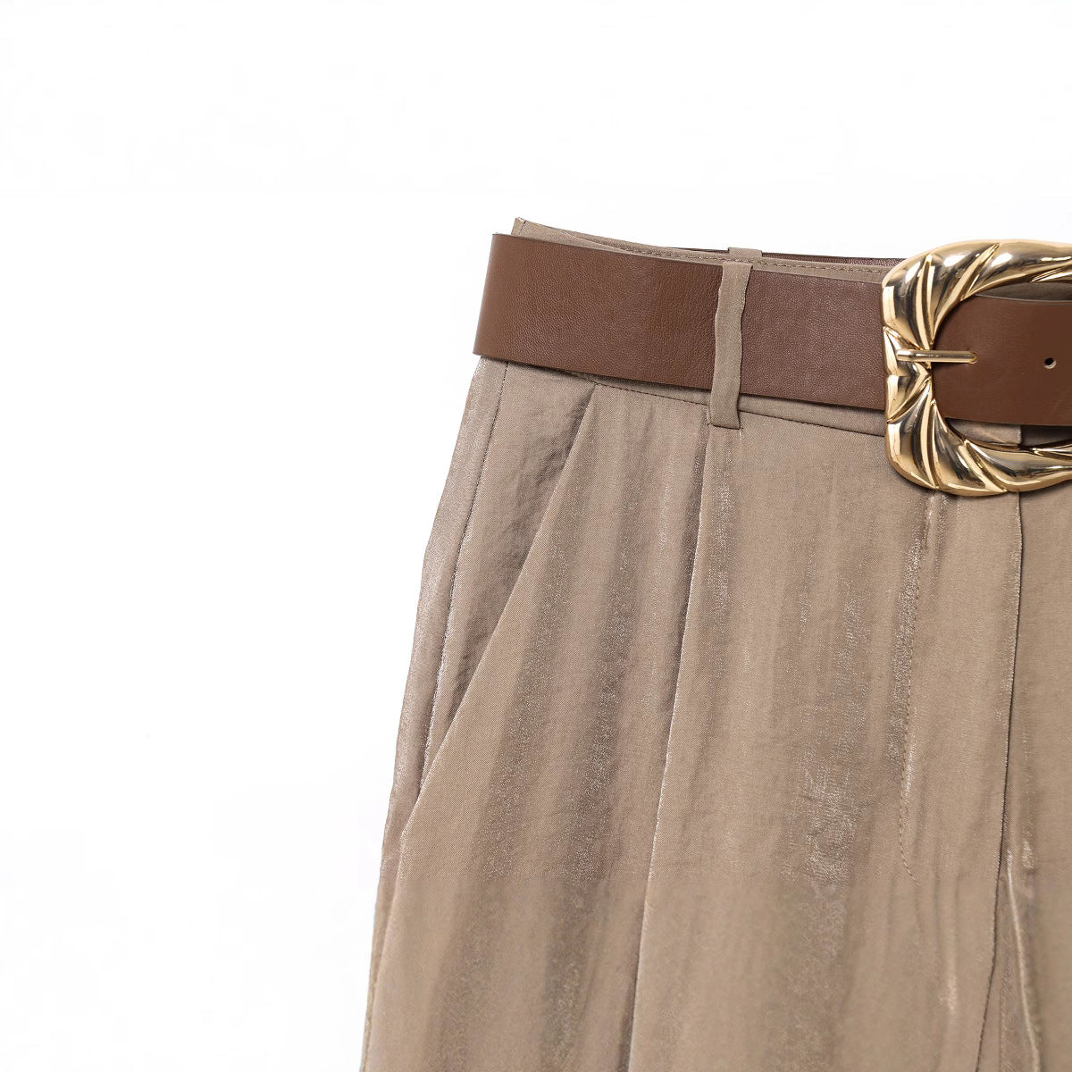 Dames Élégante Pantalon Culotte Taille Haute Chic und Stil