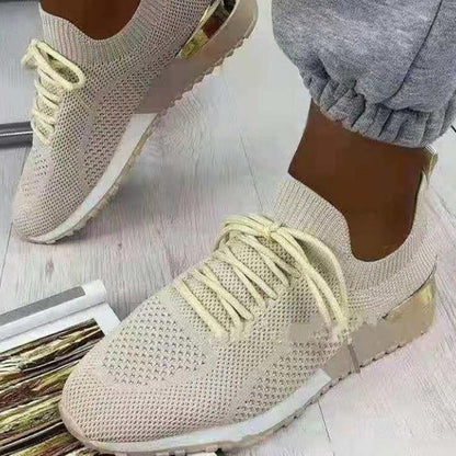 Baskets de style de vie respirantes pour femmes avec tige en tricot ultra flexible et semelle antidérapante Chic und Stil