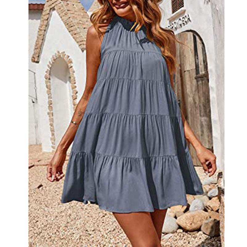 Robe à bretelles à niveaux pour femmes Chic und Stil
