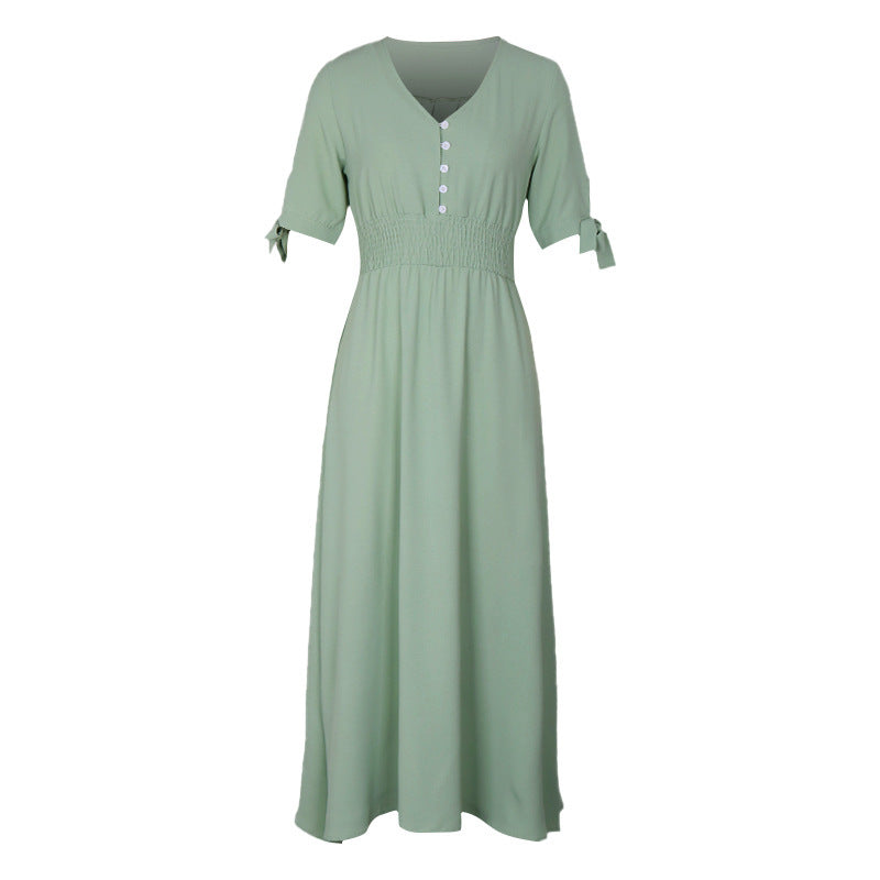 Robe maxi à boutons pour femme avec taille ajustable Chic und Stil