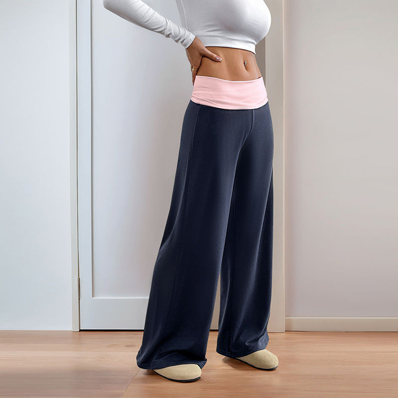 Loose sports pants for women with a high waist and comfortable elastane Chic and Style