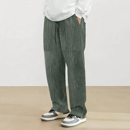 Casual leisure pants for men with practical pockets and elastic waistband Chic and Style