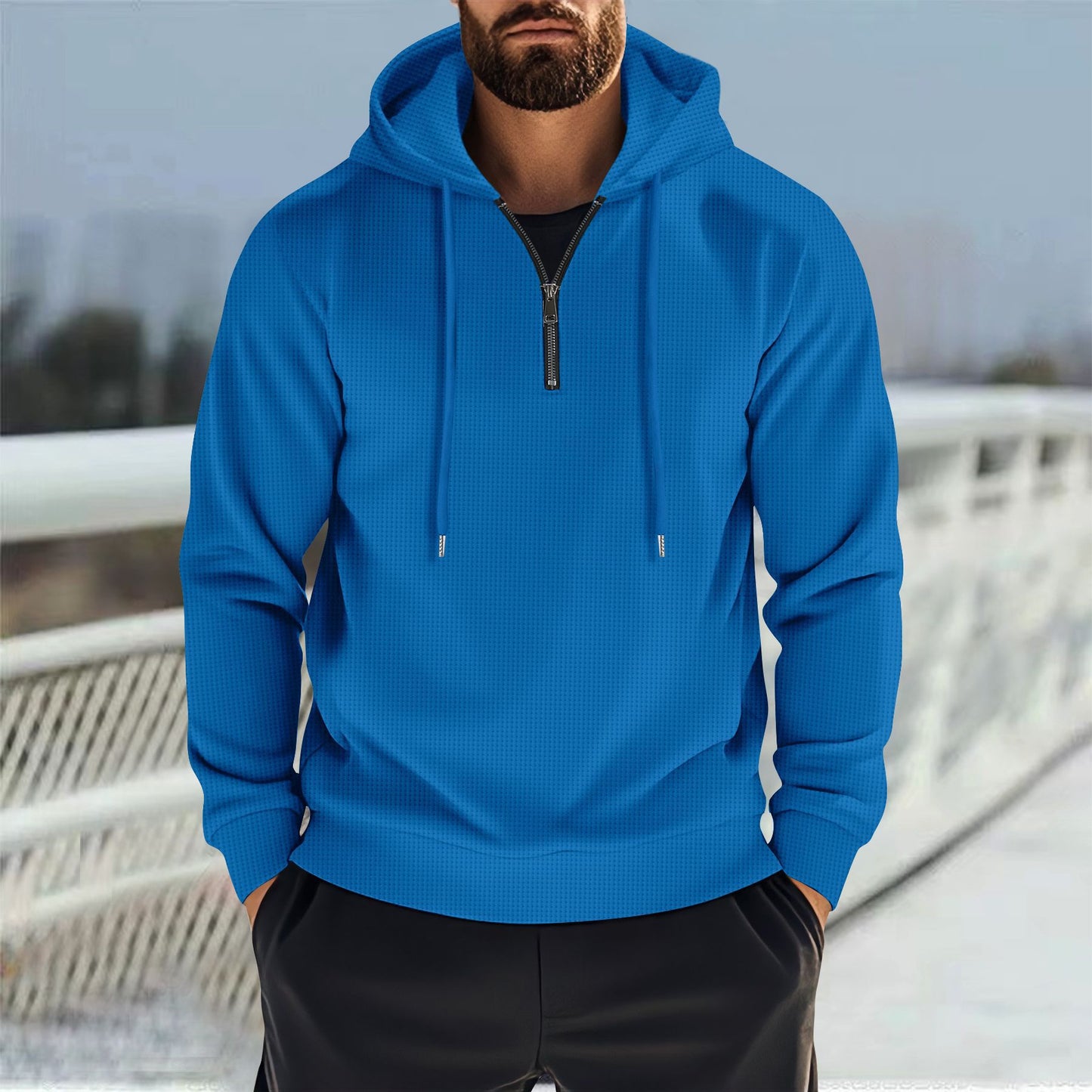 Functional sweater for men with practical zipper and sporty design Chic and Style