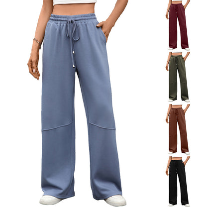 Loose leisure pants for women with elastic waist and side pockets Chic and Style