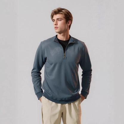 Sporty men's pullover with half-zip Chic and Style