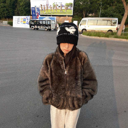 Dames élégante et confortable veste courte avec des manches larges Chic und Stil