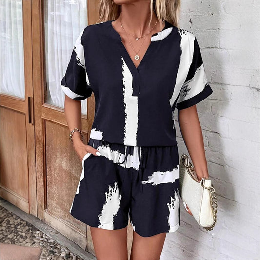 Dames Combinaison tendance avec un motif créatif et une coupe confortable Chic und Stil