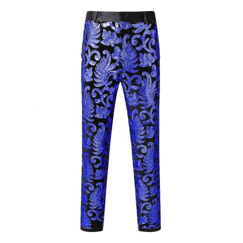 Elegant sequin pants for men with floral design Chic and Style