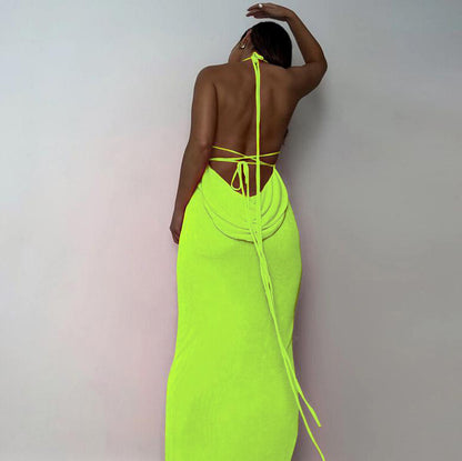 Robe moulante à volants pour femmes avec bretelles réglables Chic und Stil