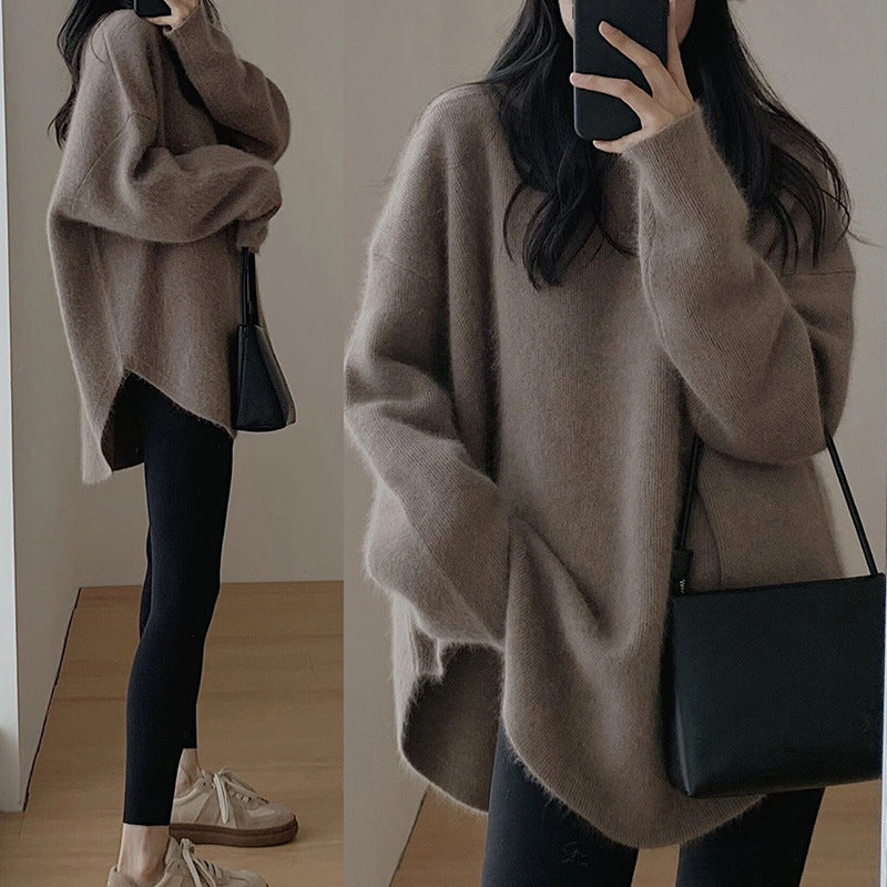 Pull oversized pour femmes au style décontracté avec une sensation douce de mohair Chic und Stil