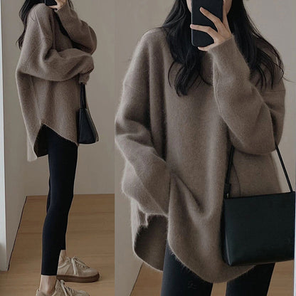Pull oversized pour femmes au style décontracté avec une sensation douce de mohair Chic und Stil