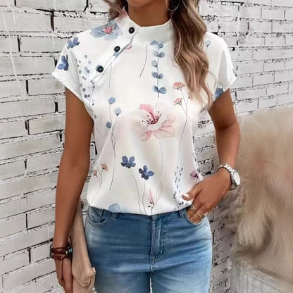 Chemisier femme avec motif floral et manches cape Chic und Stil
