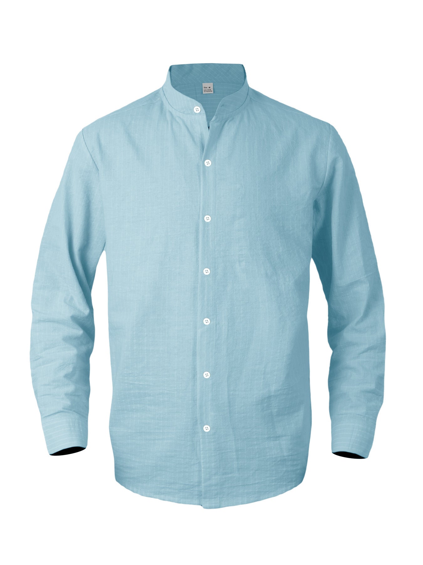 Chemise pour hommes avec des rayures verticales et un col montant moderne Chic und Stil