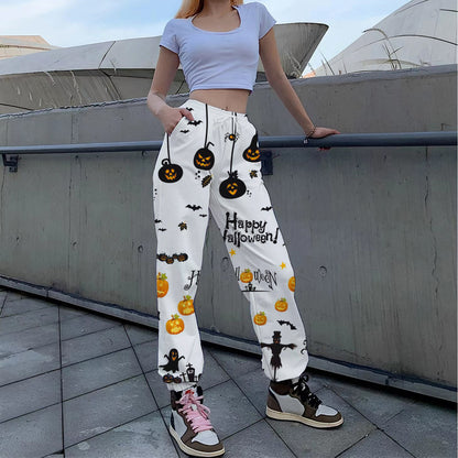 Women Casual Printed Pants with Autumn Pattern Chic and Style