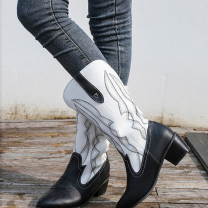 Bottes de cowboy pour dames avec un élégant motif de couture Chic und Stil
