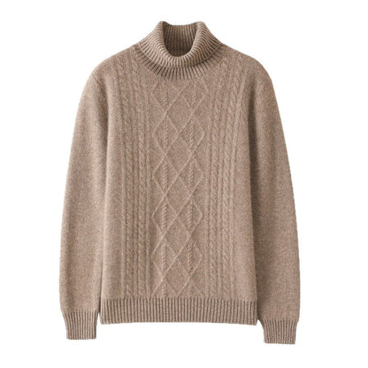 Pull à col montant pour femmes avec motif en torsades Chic und Stil