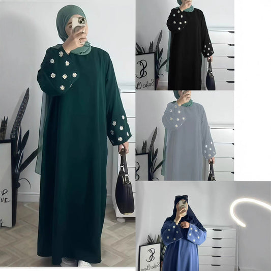Robe tunique élégante pour femmes avec motif floral brodé Chic und Stil