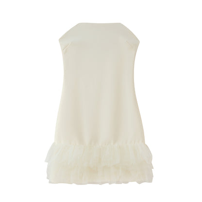 Robe de cocktail pour femmes avec ourlet en tulle raffiné et coupe élégante Chic und Stil