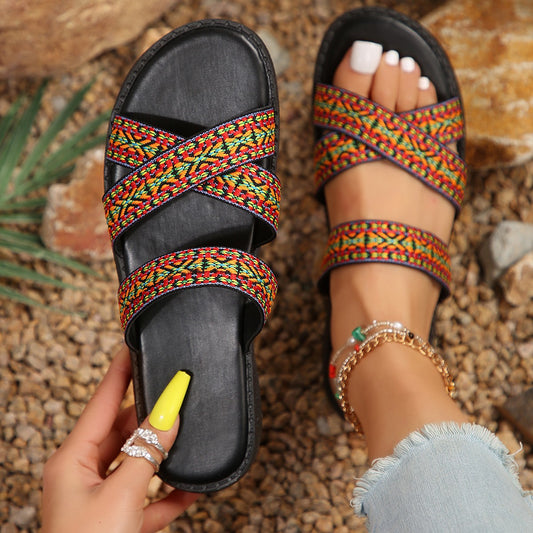 Sandales dames à lanières confortables avec design tressé Chic und Stil