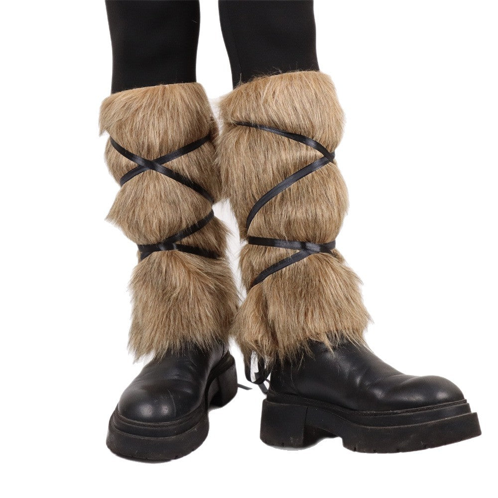 Collants en peluche pour femmes avec sangles Chic und Stil