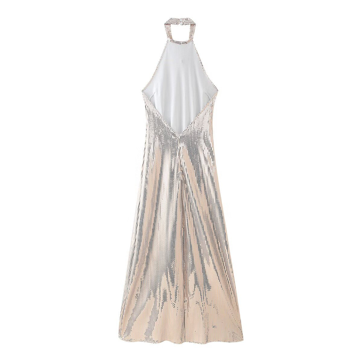 Robe de soirée pour dames avec un design en sequins scintillants et un élégant col halter Chic und Stil