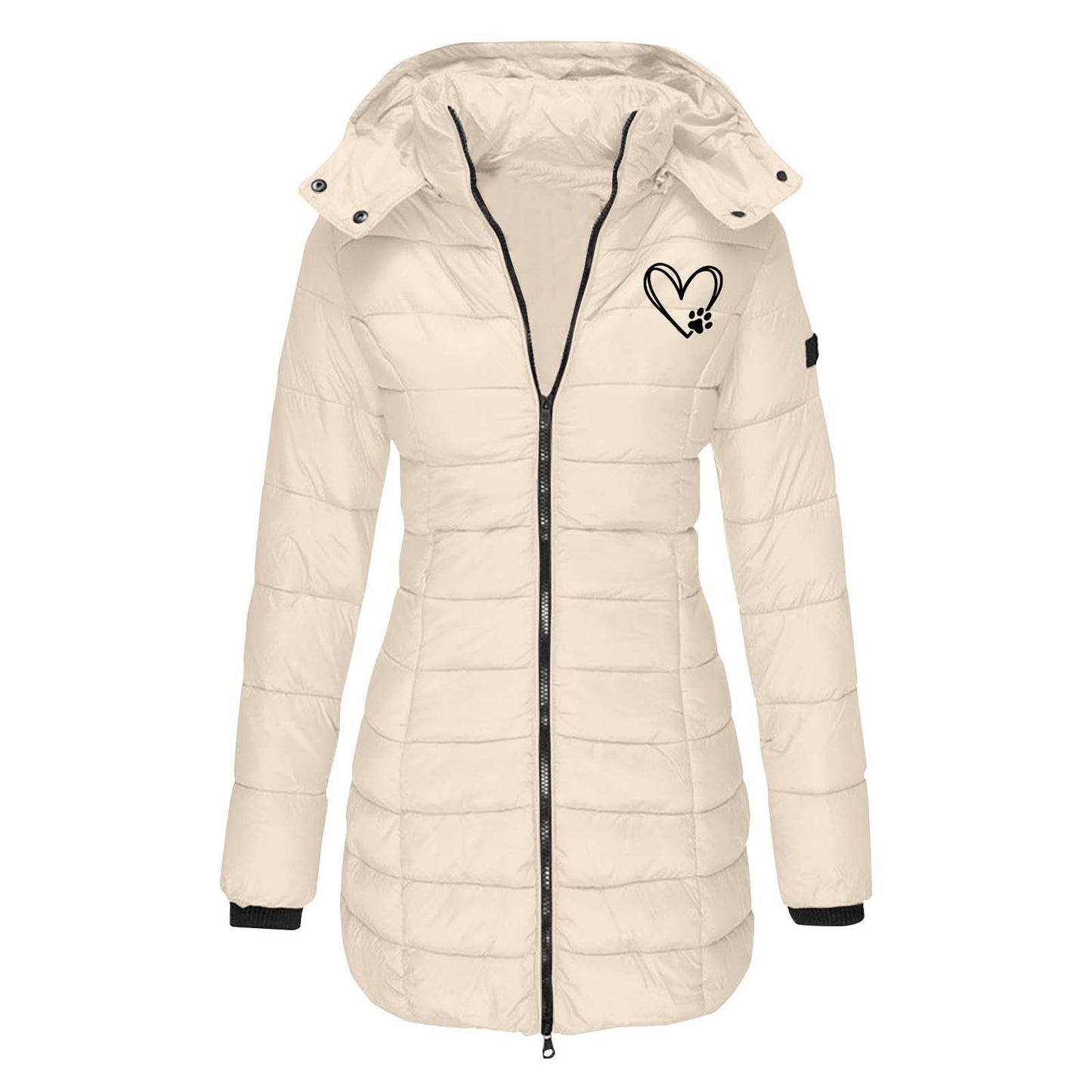 Dames doudoune d'hiver matelassée avec capuche amovible Chic und Stil