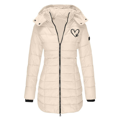 Dames doudoune d'hiver matelassée avec capuche amovible Chic und Stil