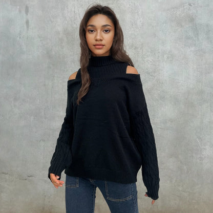 Pull à manches longues pour femmes avec un design sans épaules et une coupe oversize à la mode Chic und Still