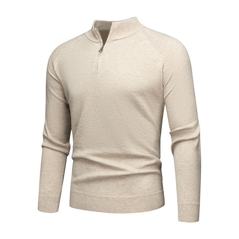Pull mode pour hommes avec une courte fermeture éclair Chic und Stil