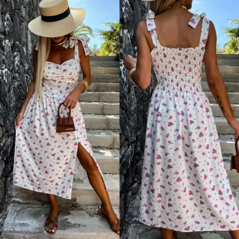Femme Robe élégante sans manches avec détail nœud Chic und Stil