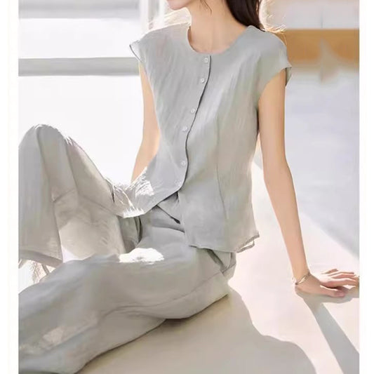 T-shirt ample à boutons pour femmes Chic und Stil