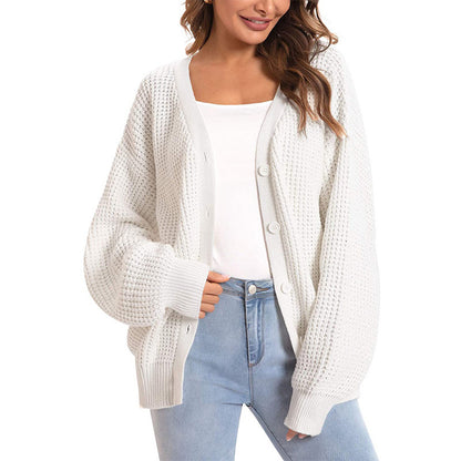 Dames gros tricot cardigan avec des manches tombantes Chic und Stil