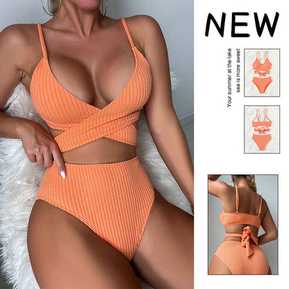Dames ensemble de bikini taille haute texturé Chic und Stil