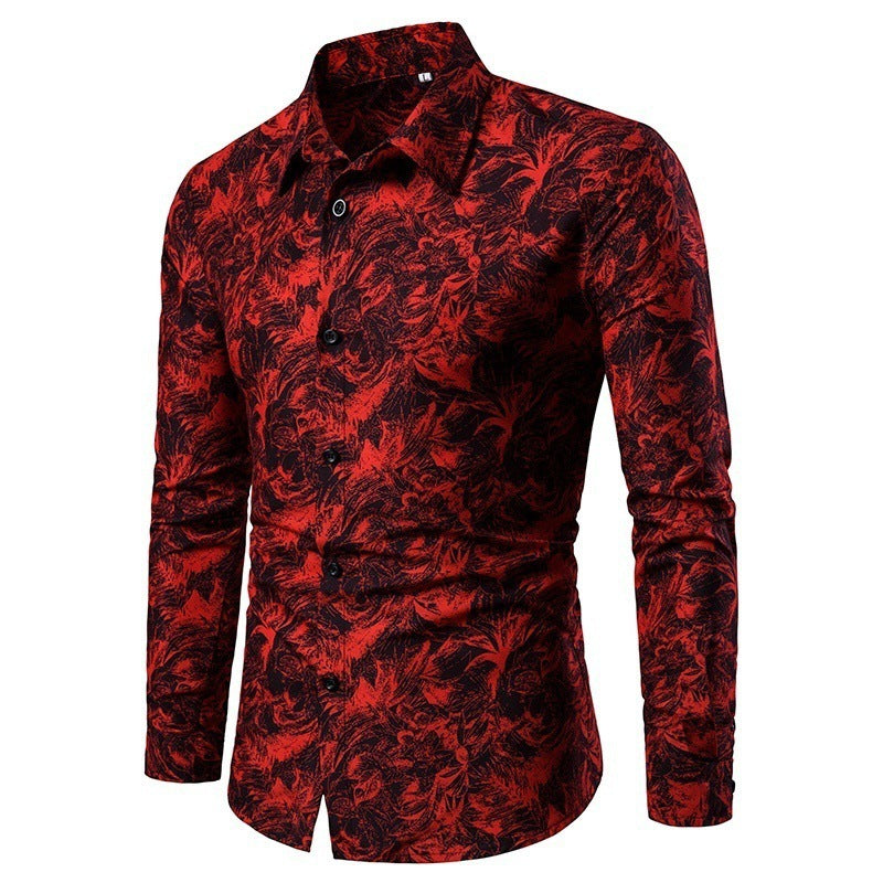 Chemise pour hommes avec motif floral créatif Chic und Stil