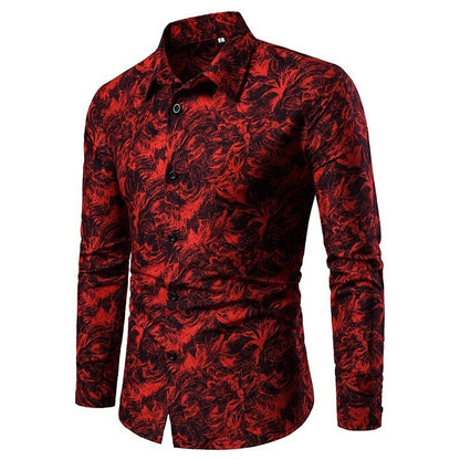 Chemise pour hommes avec motif floral créatif Chic und Stil