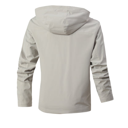 Functional waterproof jacket for men with hood and multiple pockets Chic and Style