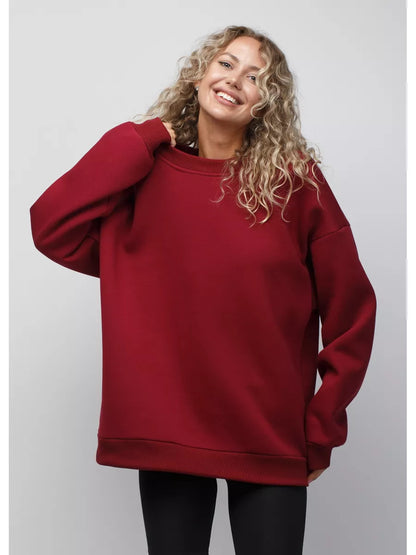 Dames pull-over surdimensionné confortable avec coupe décontractée Chic und Stil