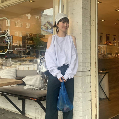 Pull décontracté à découpe pour femmes Chic & Stil