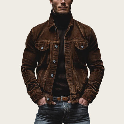 Men's corduroy jacket with a classic fit and practical chest pockets Chic und Stil