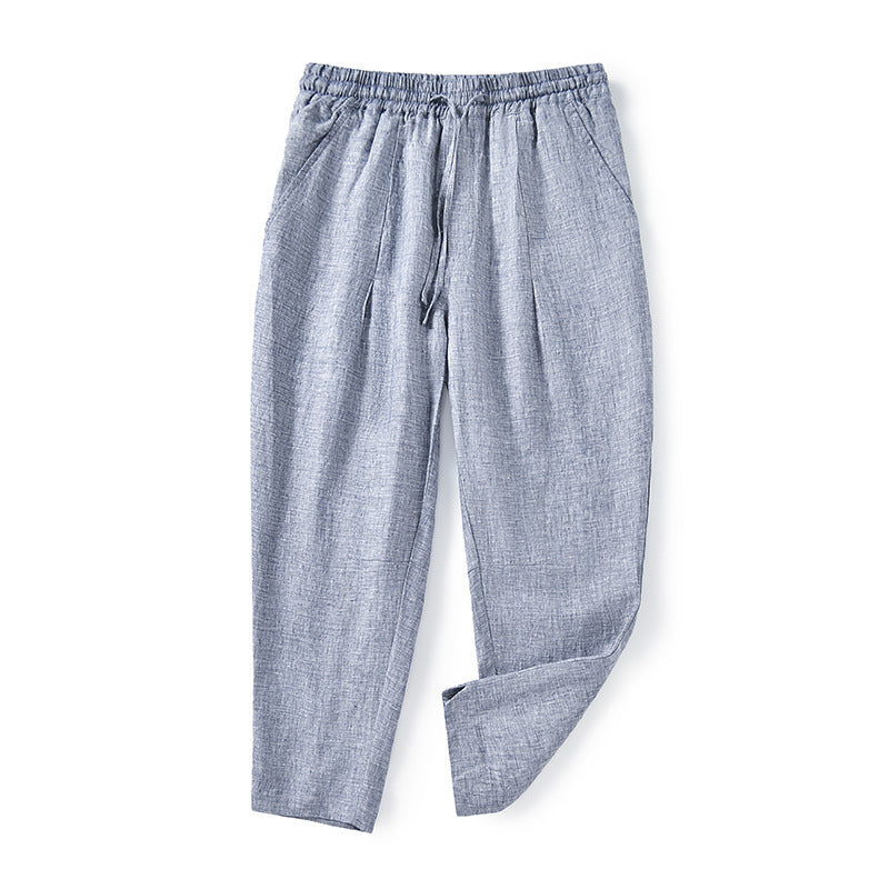 Casual linen pants for women with an elastic waist and practical side pockets Chic and Style