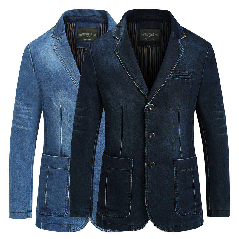 Blazer en denim à la mode pour hommes Chic und Stil