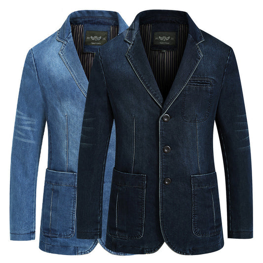 Blazer en denim à la mode pour hommes Chic und Stil