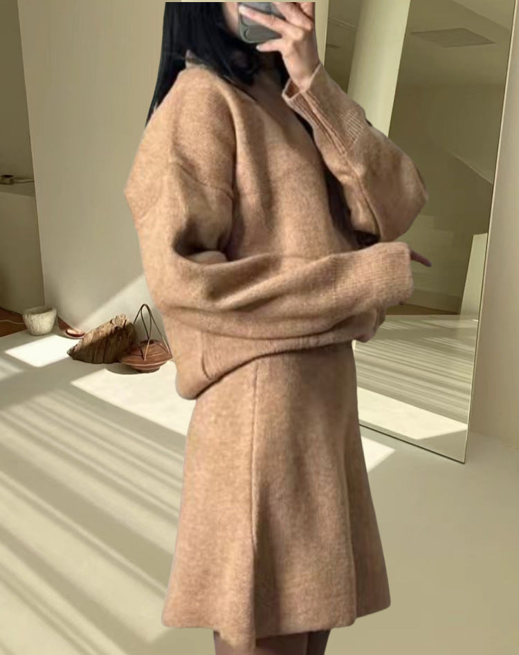 Robe en tricot pour femmes avec des manches volumineuses et une coupe décontractée Chic und Stil