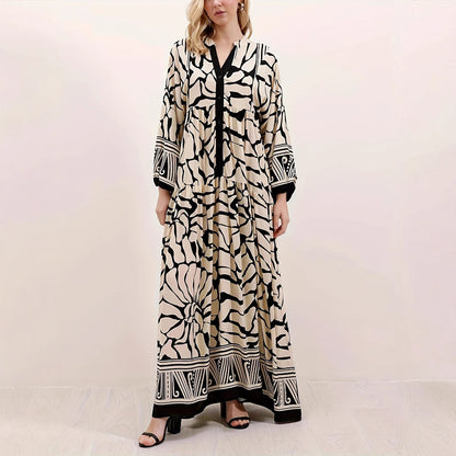 Robe maxi boho pour femmes avec design floral Chic und Stil
