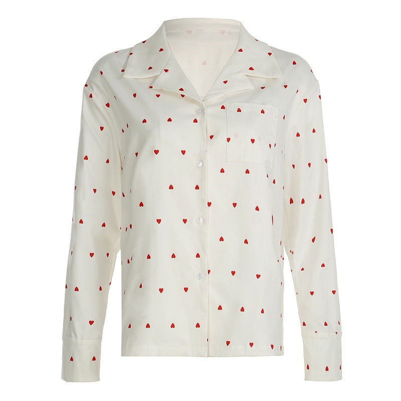 Comfortable night pants for ladies with hearts Chic and Style